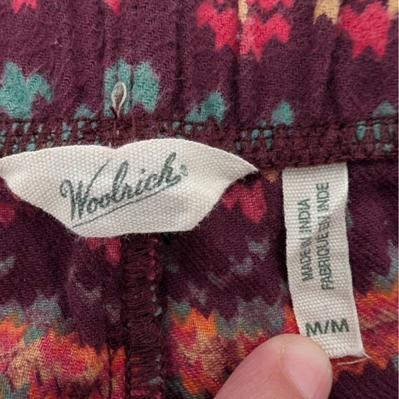 Woolrich Southwestern Flannel Pajama Pants Womens Size Medium Red Geometric - Picture 4 of 12